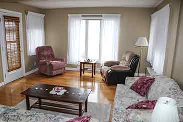 Wohnzimmer Bras dOr Beach House - Ferienhaus auf Cape Breton Island, Nova Scotia, Kanada